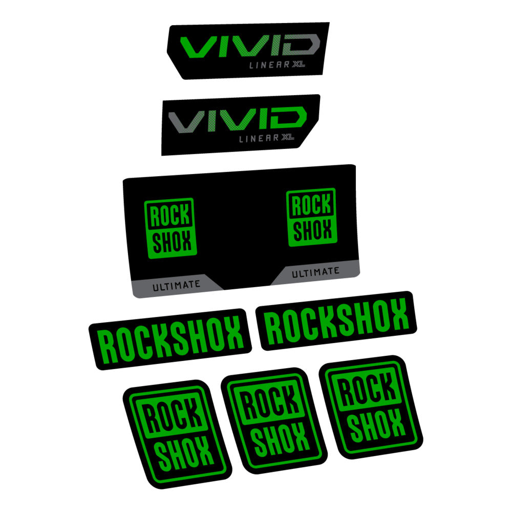 Stickers RockShox Vivid Ultimate 2027 compatibles - Autocollants amortisseur VTT