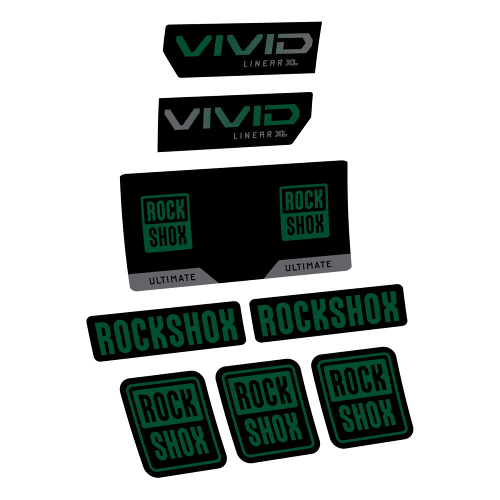 Stickers RockShox Vivid Ultimate 2027 compatibles - Autocollants amortisseur VTT