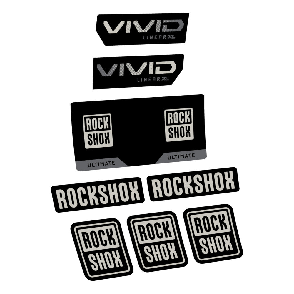 Stickers RockShox Vivid Ultimate 2027 compatibles - Autocollants amortisseur VTT