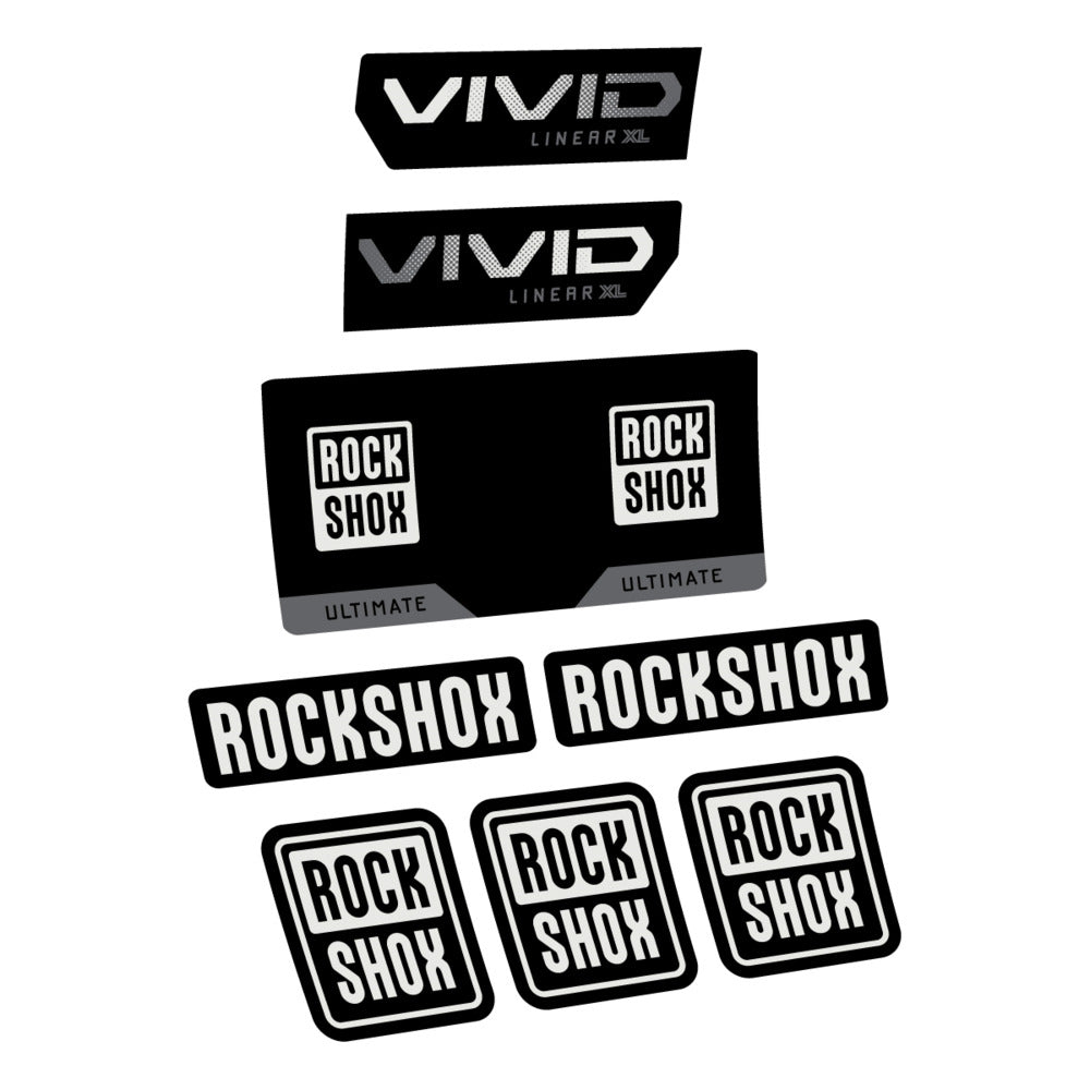 Stickers RockShox Vivid Ultimate 2027 compatibles - Autocollants amortisseur VTT