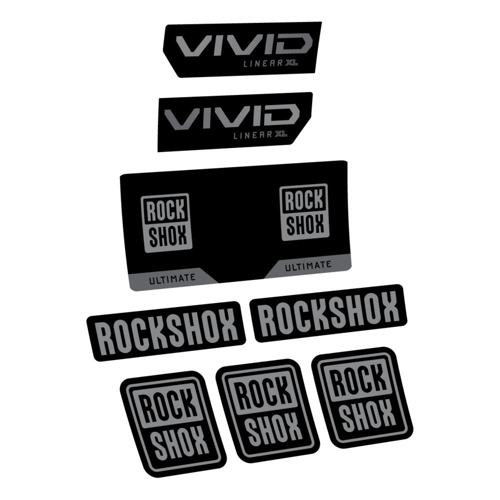 Stickers RockShox Vivid Ultimate 2027 compatibles - Autocollants amortisseur VTT