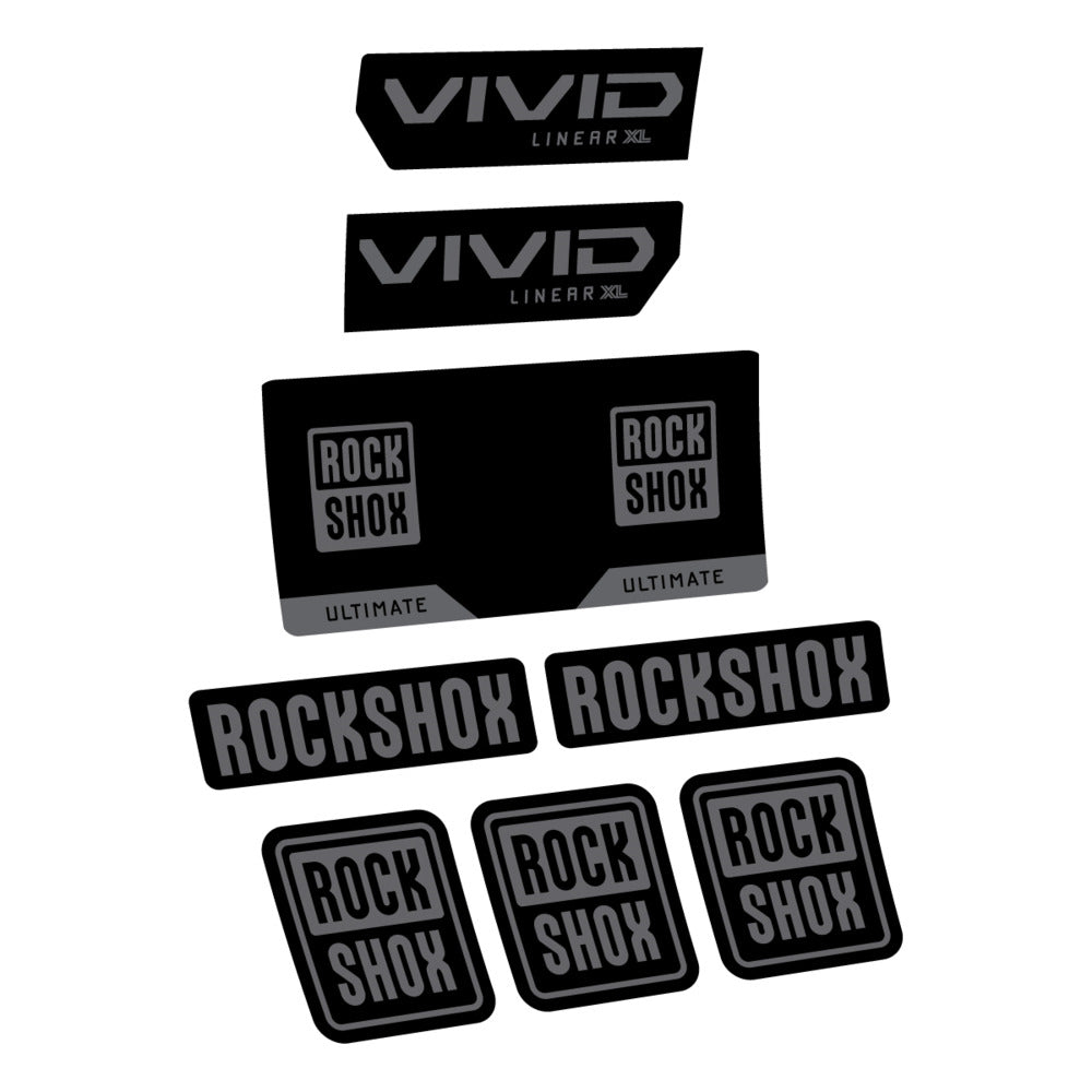 Stickers RockShox Vivid Ultimate 2027 compatibles - Autocollants amortisseur VTT