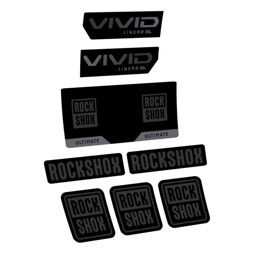 Stickers RockShox Vivid Ultimate 2027 compatibles - Autocollants amortisseur VTT