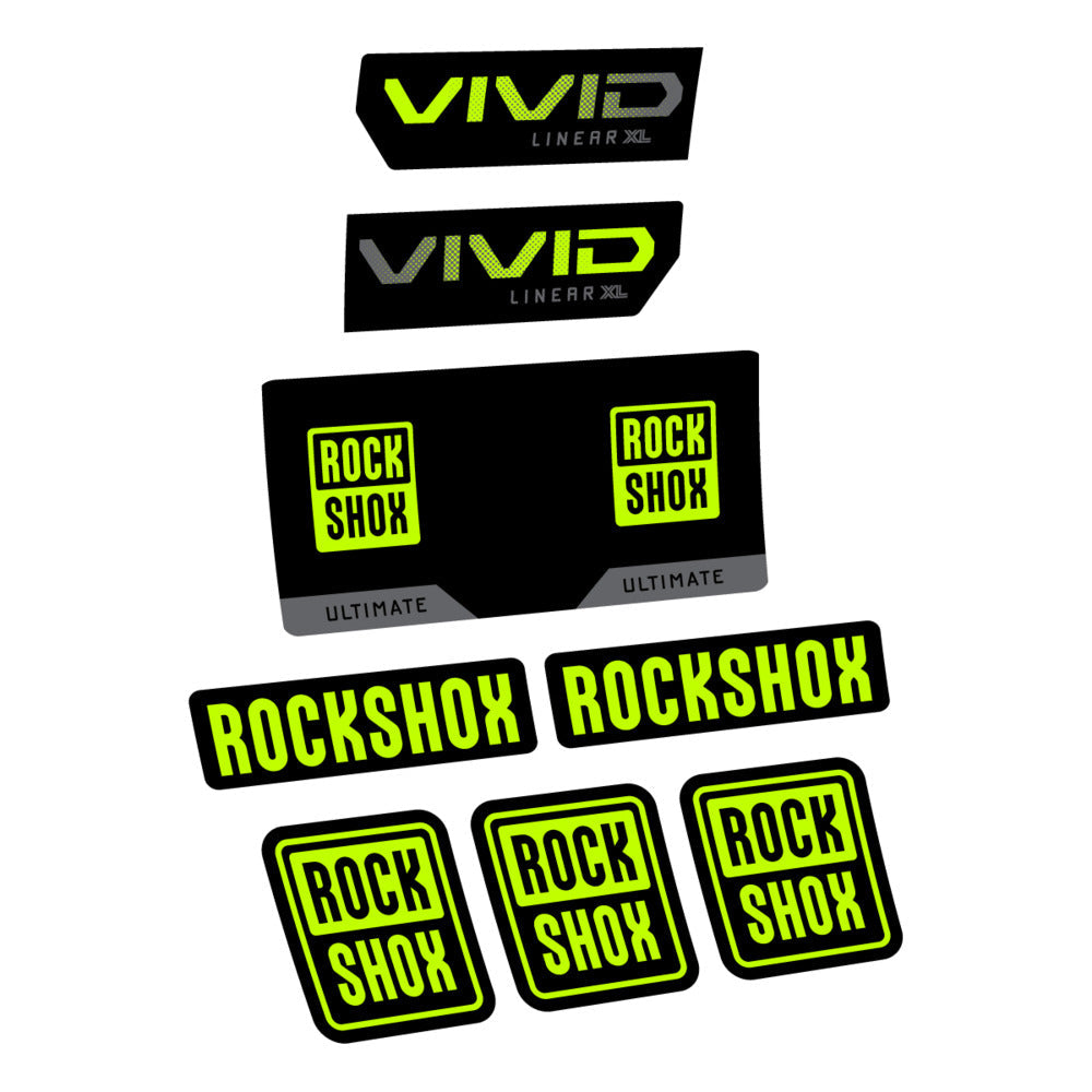 Stickers RockShox Vivid Ultimate 2027 compatibles - Autocollants amortisseur VTT