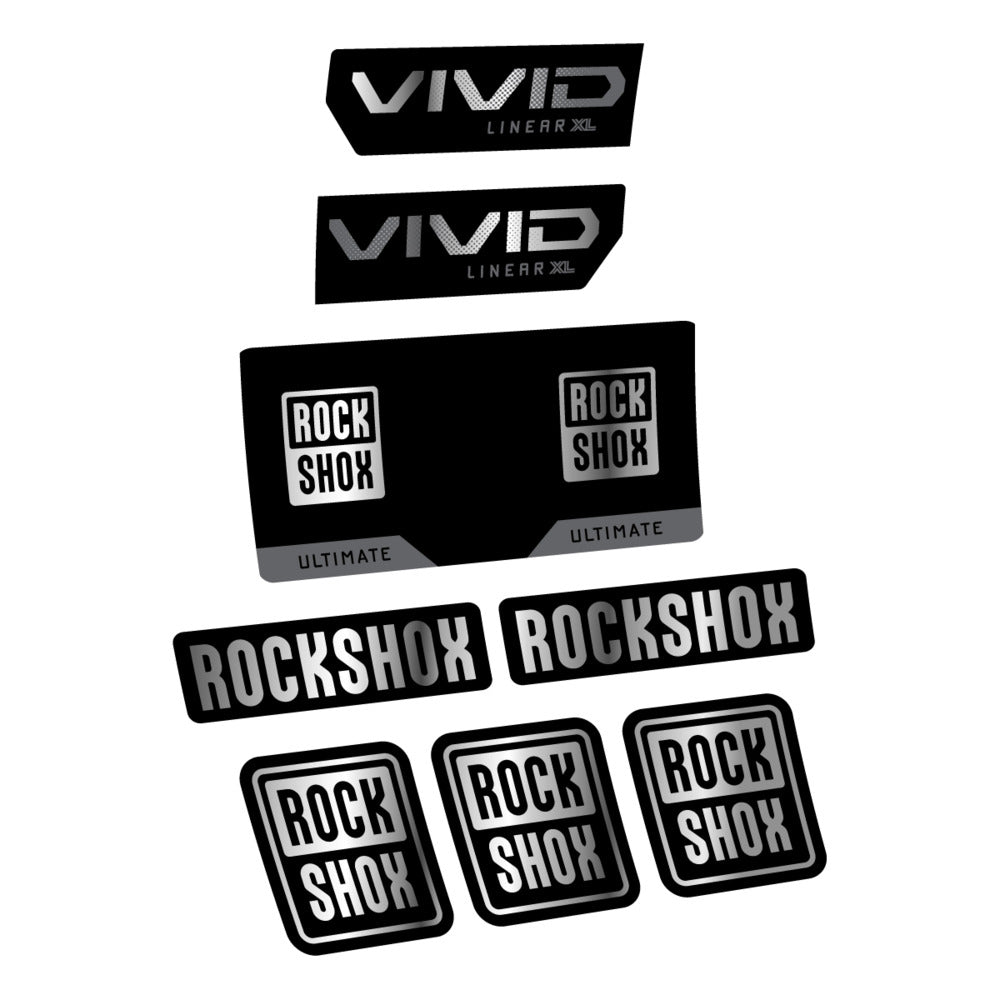 Stickers RockShox Vivid Ultimate 2027 compatibles - Autocollants amortisseur VTT