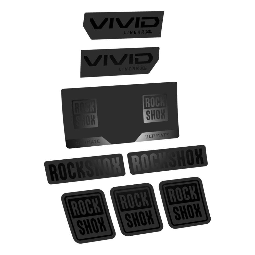 Stickers RockShox Vivid Ultimate 2027 compatibles - Autocollants amortisseur VTT