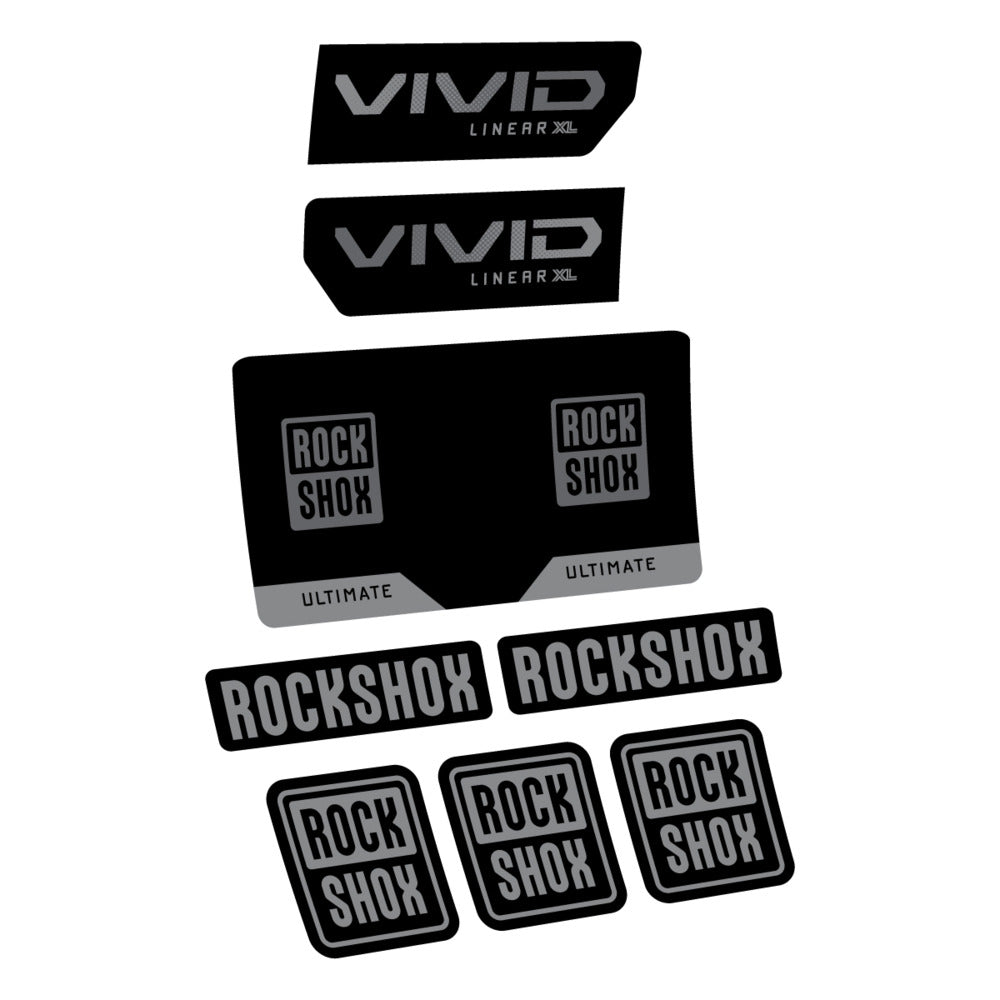 Stickers RockShox Vivid Ultimate Flight Attendant 2027 compatibles - Autocollants amortisseur VTT