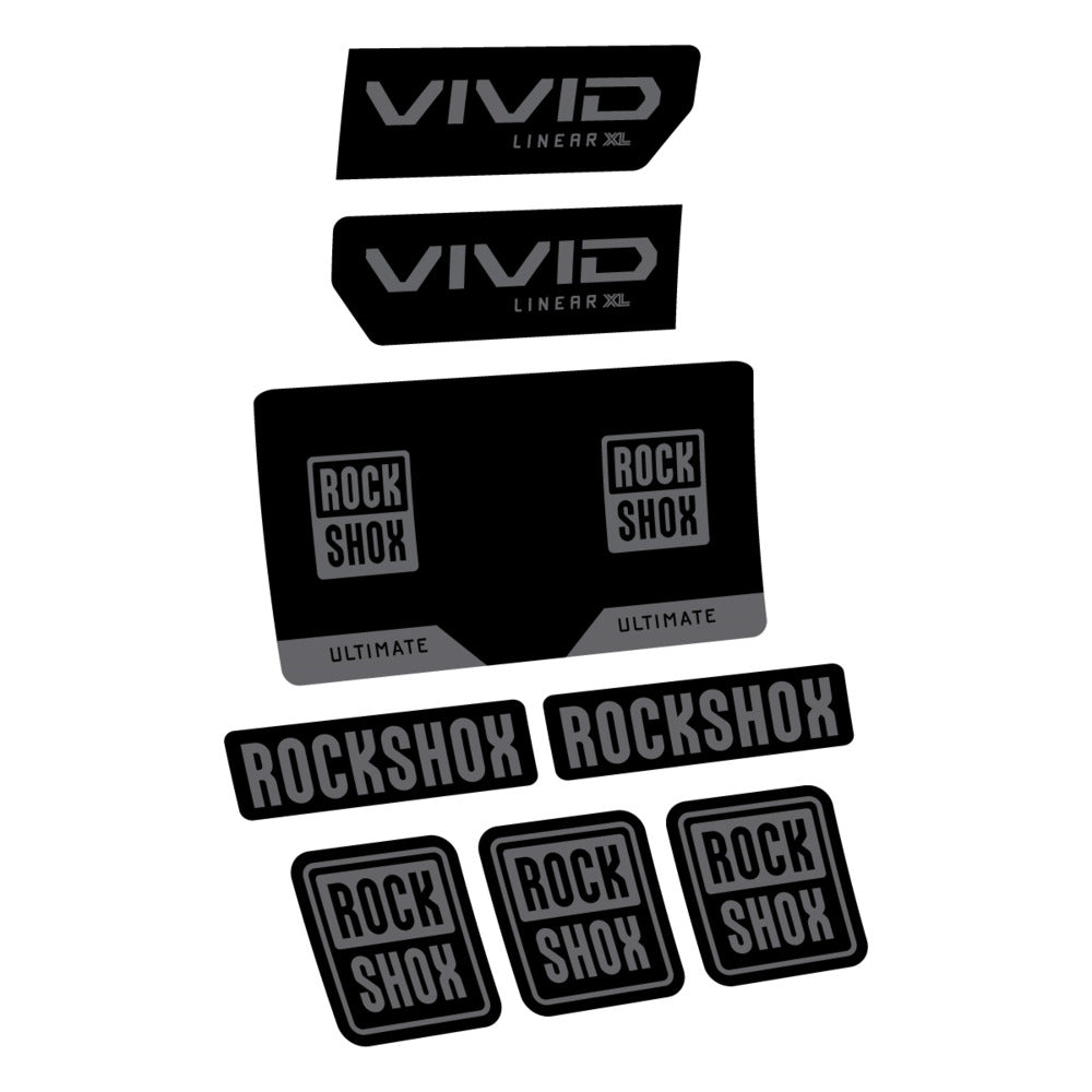 Stickers RockShox Vivid Ultimate Flight Attendant 2027 compatibles - Autocollants amortisseur VTT