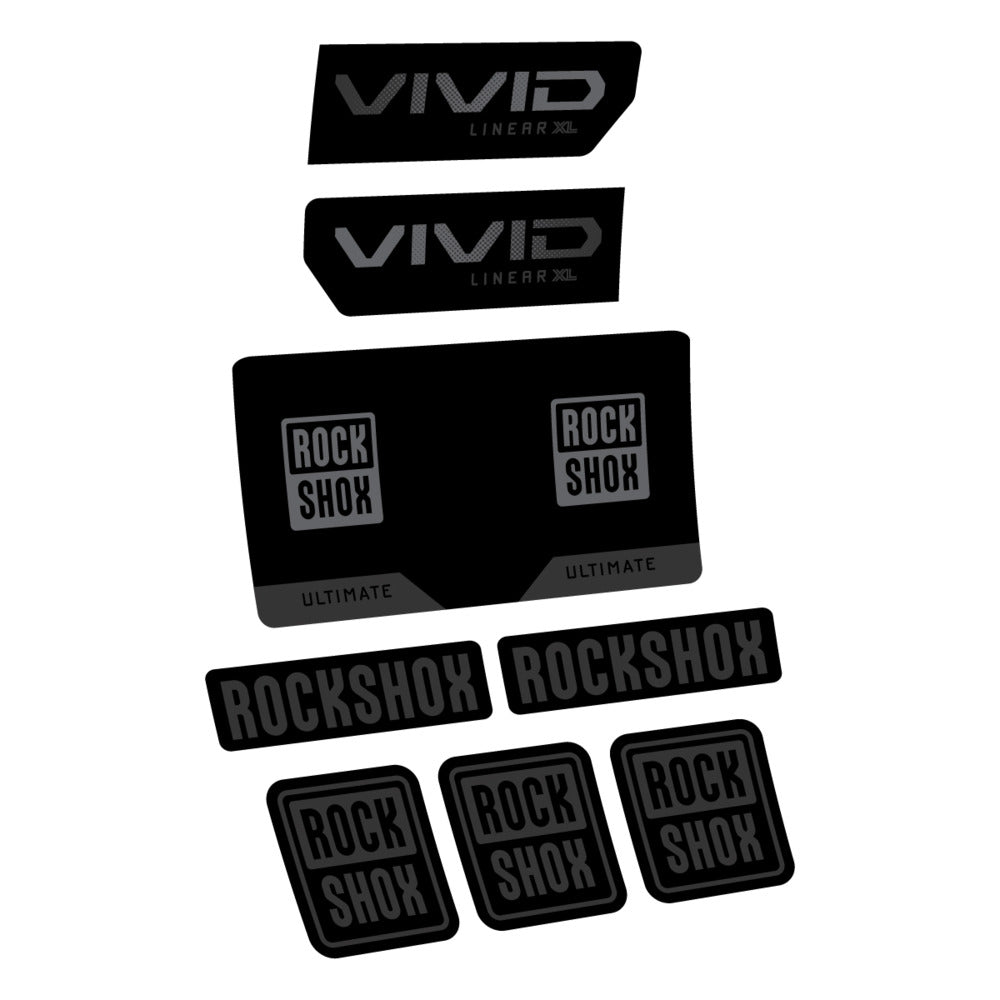 Stickers RockShox Vivid Ultimate Flight Attendant 2027 compatibles - Autocollants amortisseur VTT