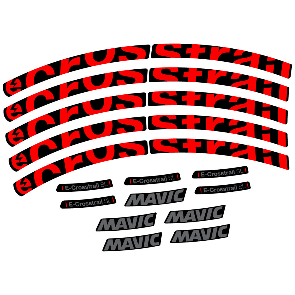 Stickers Compatible Decal Mavic E-Crosstrail SL 2025 compatibles - Autocollants roue vélo VTT
