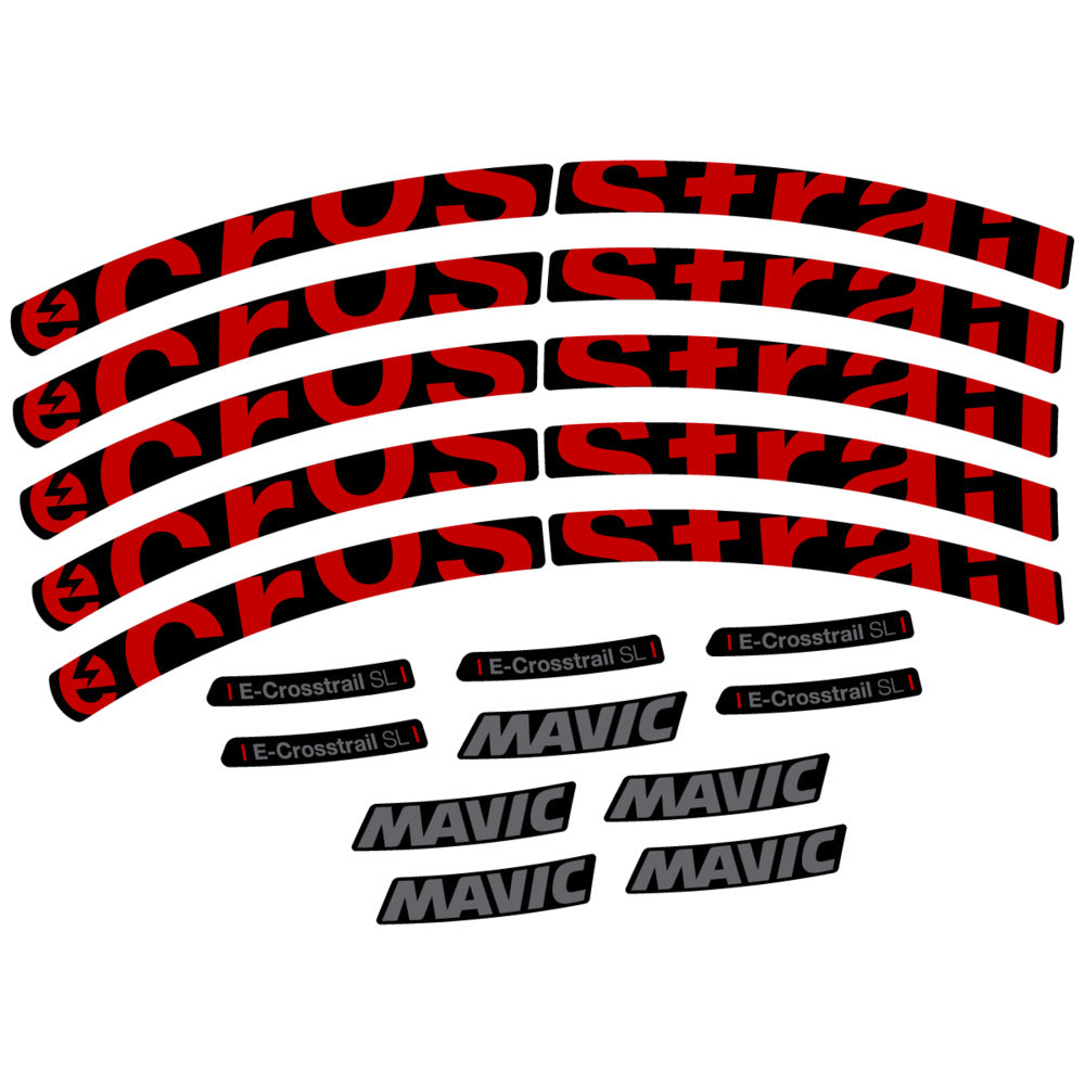 Stickers Compatible Decal Mavic E-Crosstrail SL 2025 compatibles - Autocollants roue vélo VTT