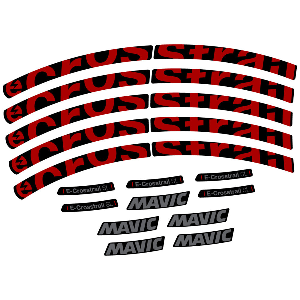 Stickers Compatible Decal Mavic E-Crosstrail SL 2025 compatibles - Autocollants roue vélo VTT