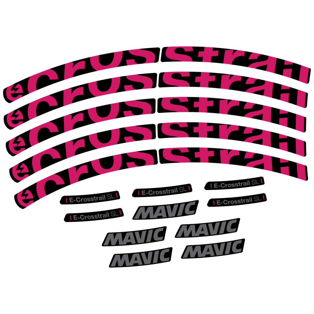 Stickers Compatible Decal Mavic E-Crosstrail SL 2025 compatibles - Autocollants roue vélo VTT