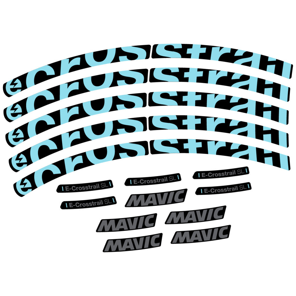 Stickers Compatible Decal Mavic E-Crosstrail SL 2025 compatibles - Autocollants roue vélo VTT