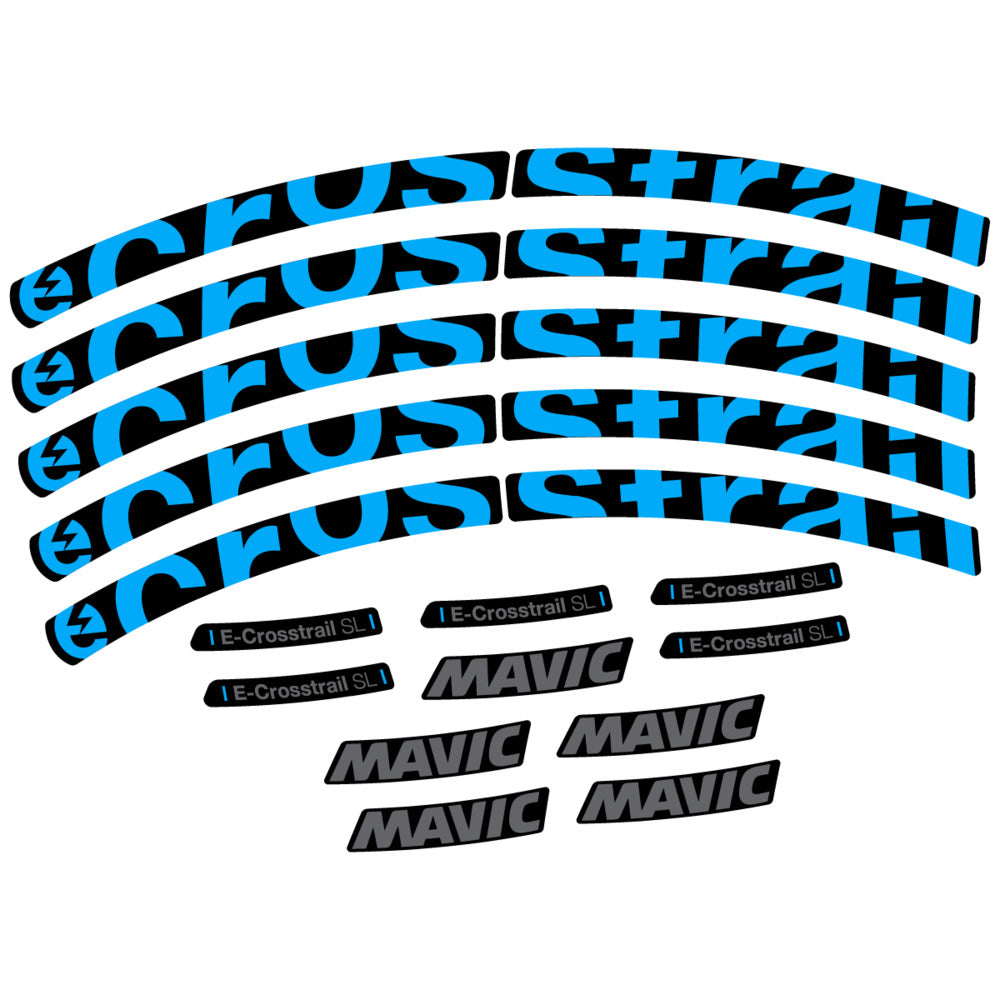 Stickers Compatible Decal Mavic E-Crosstrail SL 2025 compatibles - Autocollants roue vélo VTT