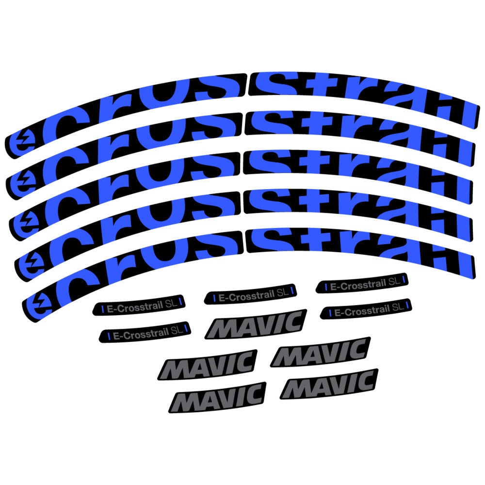 Stickers Compatible Decal Mavic E-Crosstrail SL 2025 compatibles - Autocollants roue vélo VTT