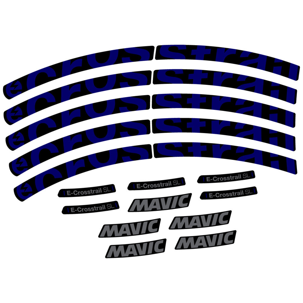 Stickers Compatible Decal Mavic E-Crosstrail SL 2025 compatibles - Autocollants roue vélo VTT