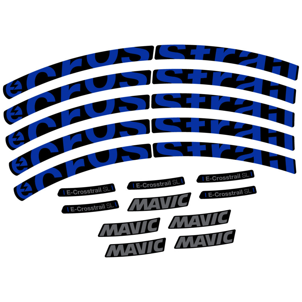 Stickers Compatible Decal Mavic E-Crosstrail SL 2025 compatibles - Autocollants roue vélo VTT