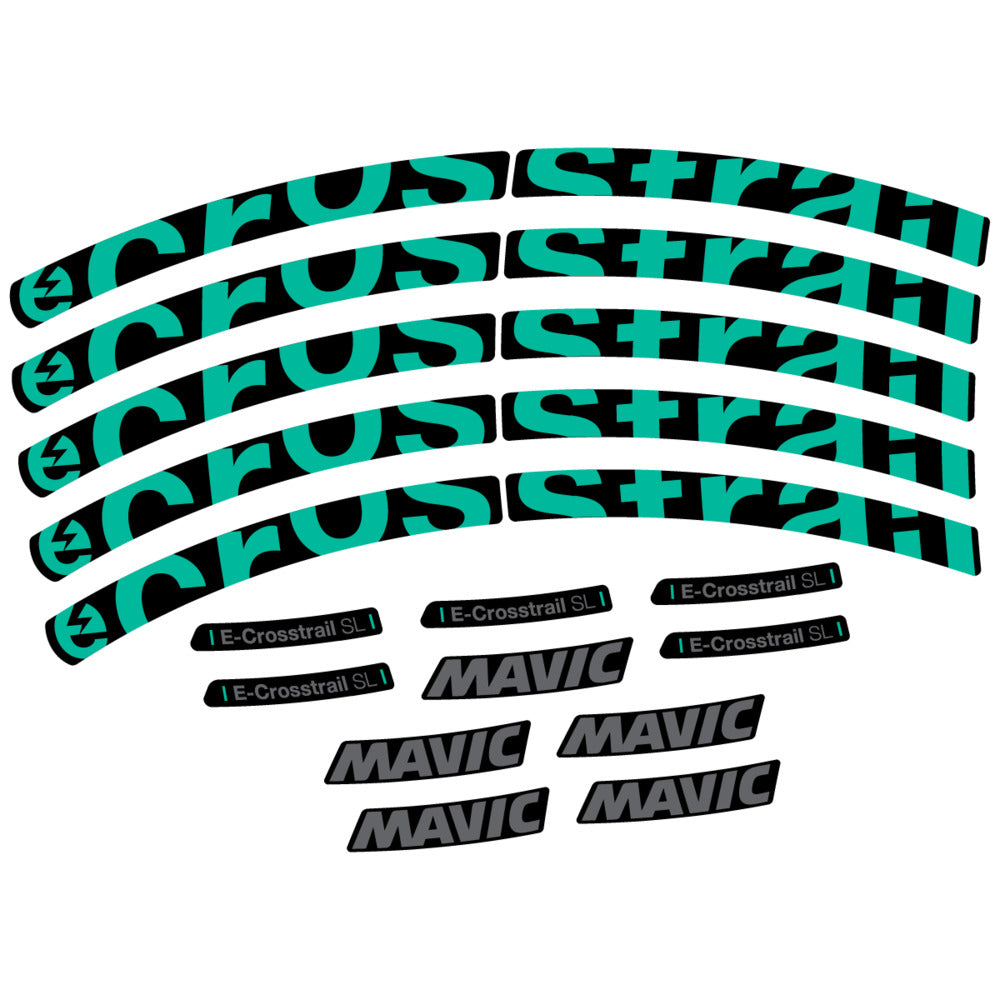 Stickers Compatible Decal Mavic E-Crosstrail SL 2025 compatibles - Autocollants roue vélo VTT