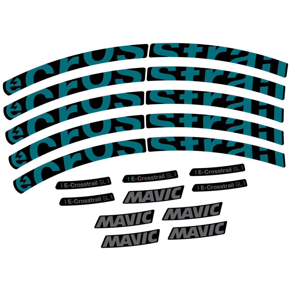 Stickers Compatible Decal Mavic E-Crosstrail SL 2025 compatibles - Autocollants roue vélo VTT