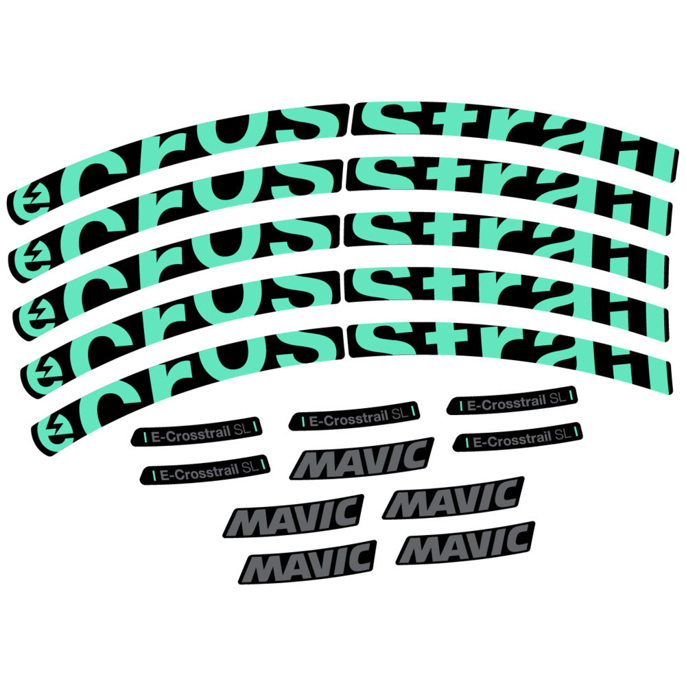 Stickers Compatible Decal Mavic E-Crosstrail SL 2025 compatibles - Autocollants roue vélo VTT
