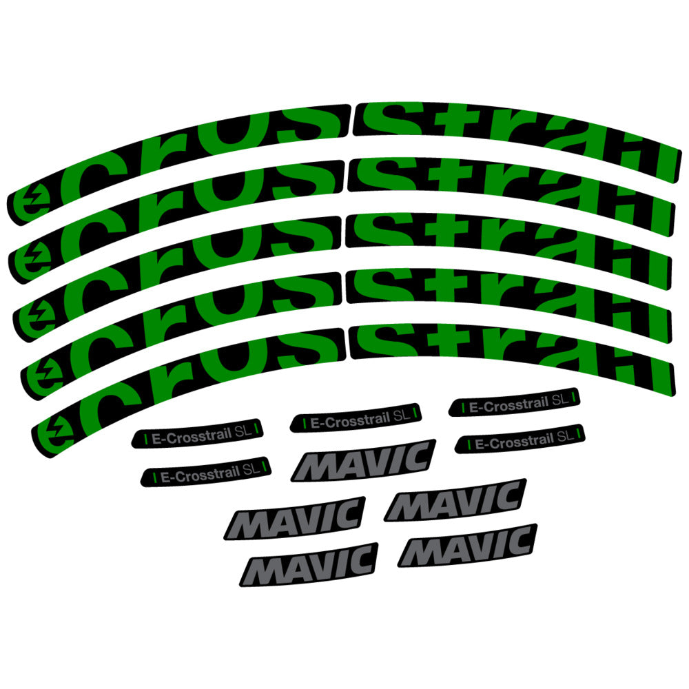 Stickers Compatible Decal Mavic E-Crosstrail SL 2025 compatibles - Autocollants roue vélo VTT