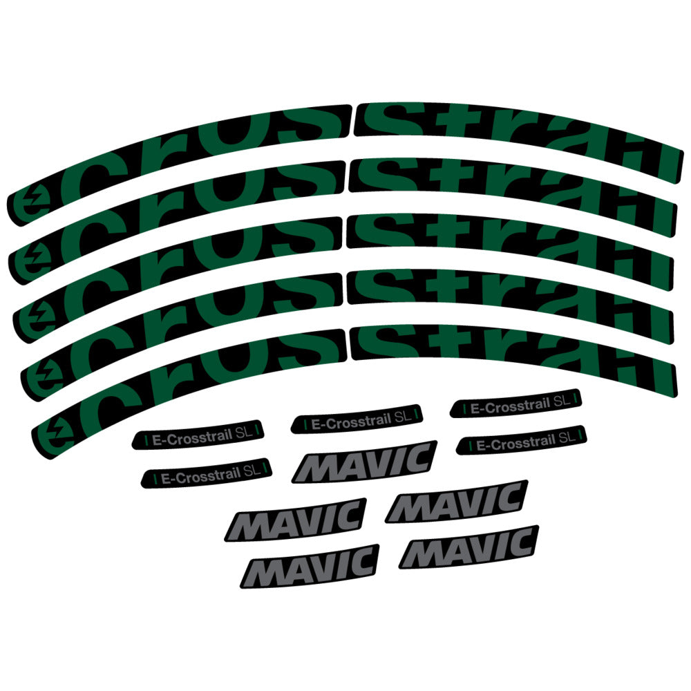 Stickers Compatible Decal Mavic E-Crosstrail SL 2025 compatibles - Autocollants roue vélo VTT