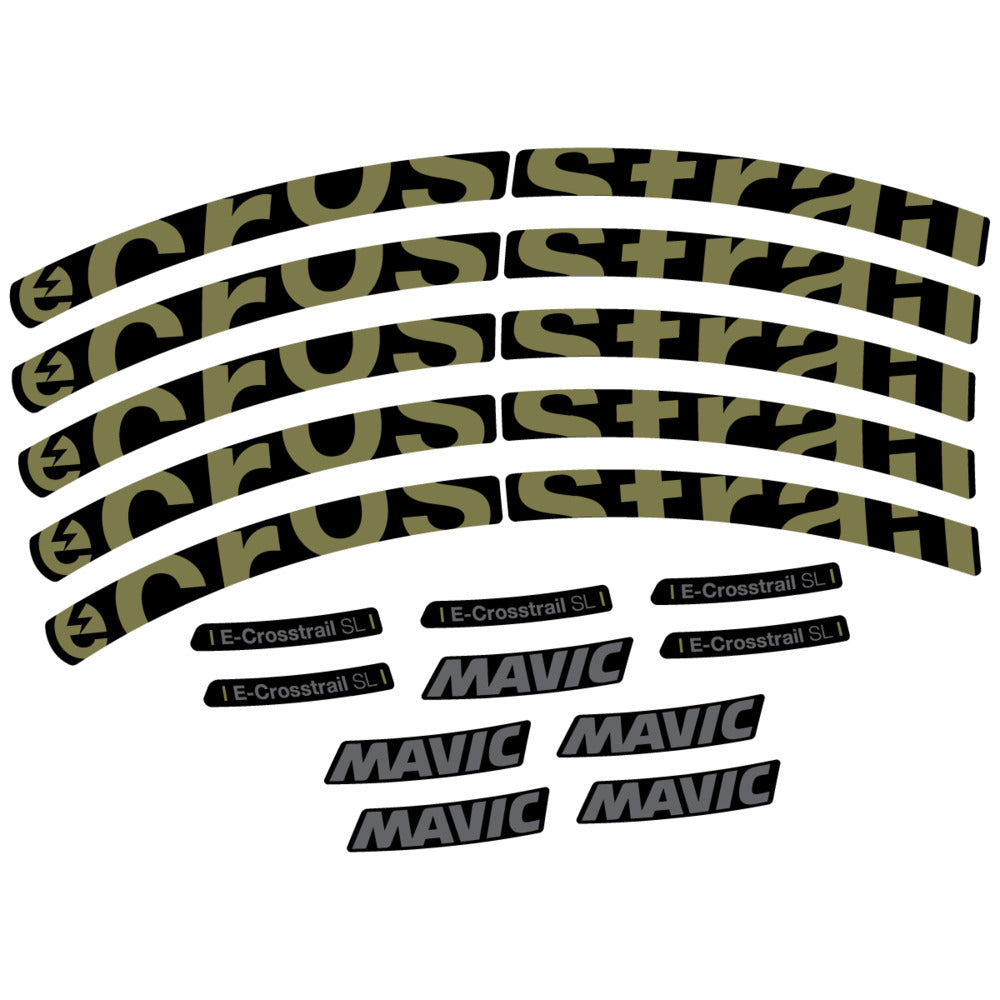 Stickers Compatible Decal Mavic E-Crosstrail SL 2025 compatibles - Autocollants roue vélo VTT