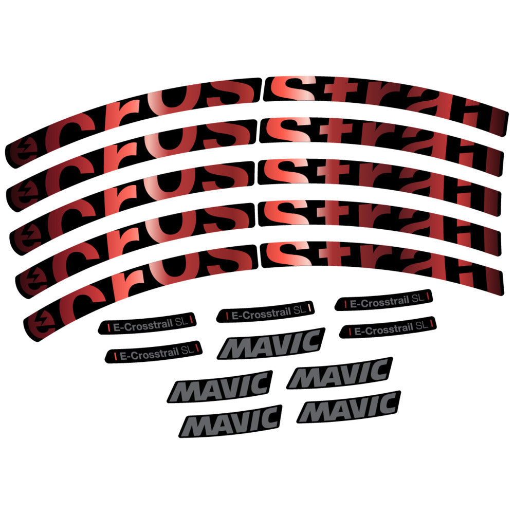 Stickers Compatible Decal Mavic E-Crosstrail SL 2025 compatibles - Autocollants roue vélo VTT