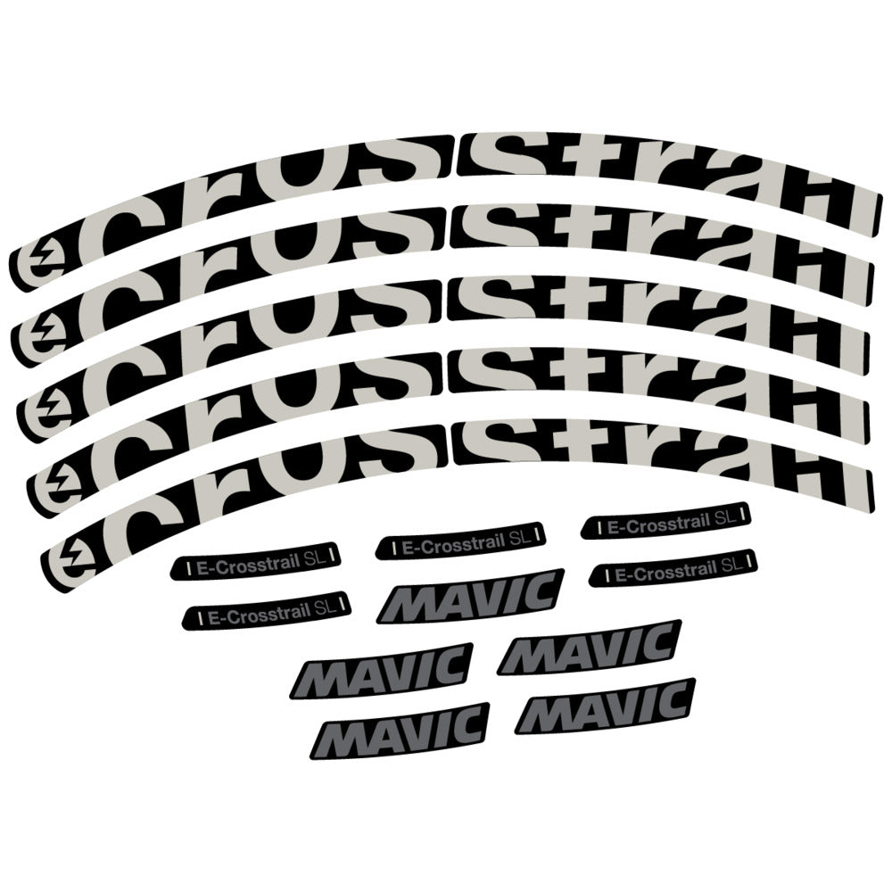 Stickers Compatible Decal Mavic E-Crosstrail SL 2025 compatibles - Autocollants roue vélo VTT