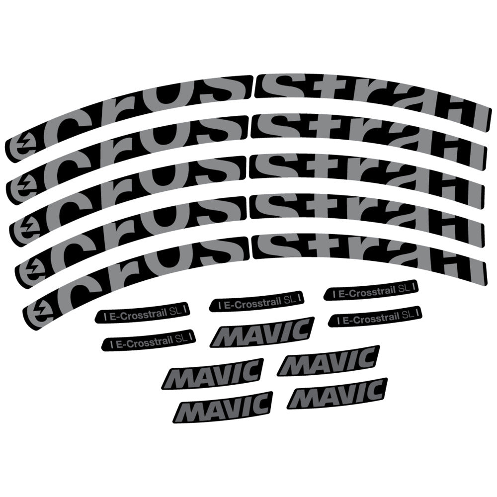 Stickers Compatible Decal Mavic E-Crosstrail SL 2025 compatibles - Autocollants roue vélo VTT