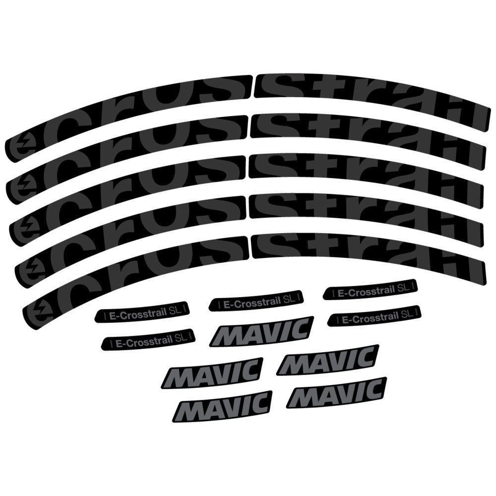 Stickers Compatible Decal Mavic E-Crosstrail SL 2025 compatibles - Autocollants roue vélo VTT