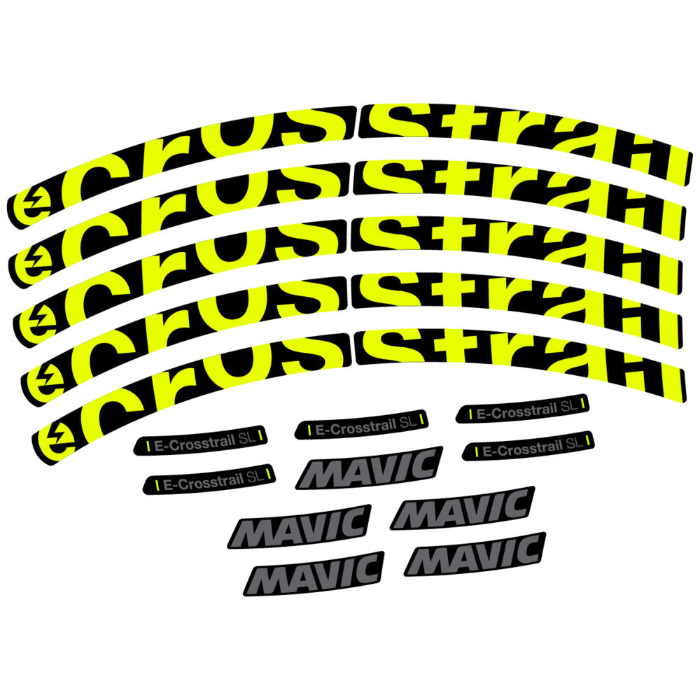 Stickers Compatible Decal Mavic E-Crosstrail SL 2025 compatibles - Autocollants roue vélo VTT