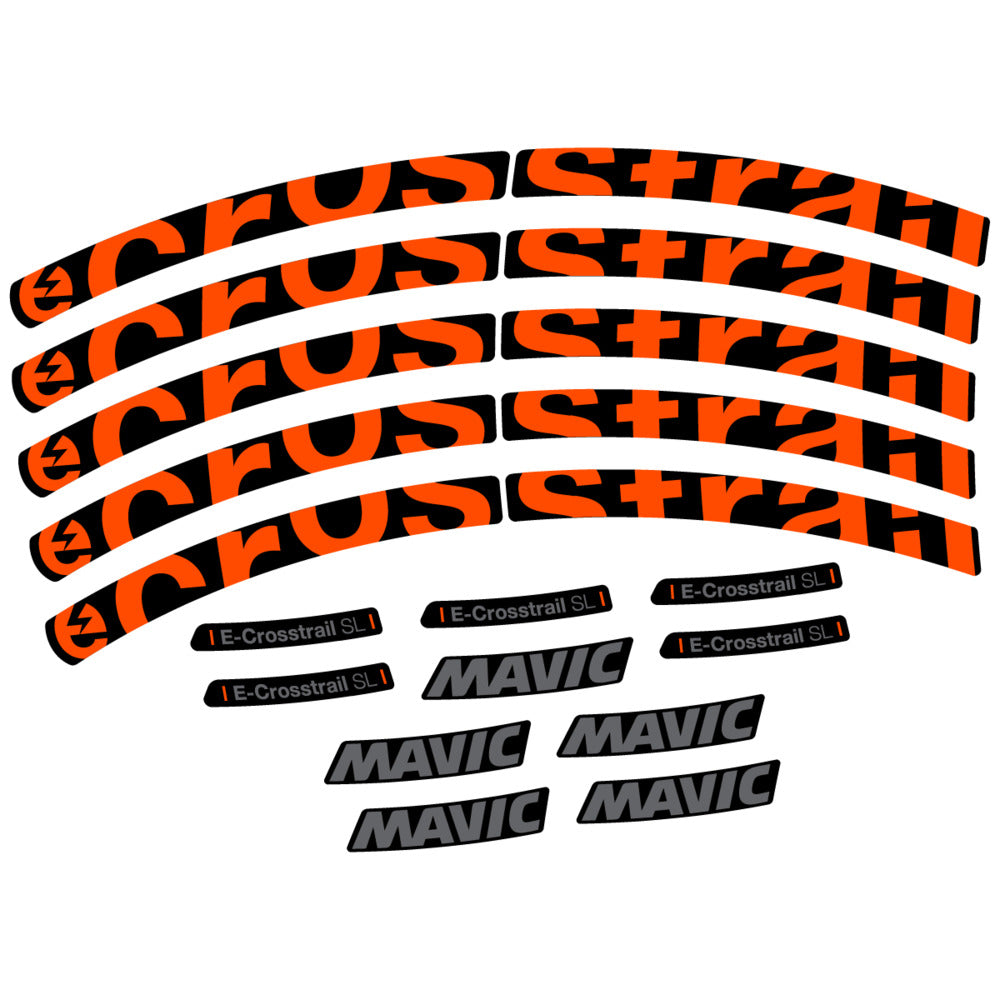 Stickers Compatible Decal Mavic E-Crosstrail SL 2025 compatibles - Autocollants roue vélo VTT