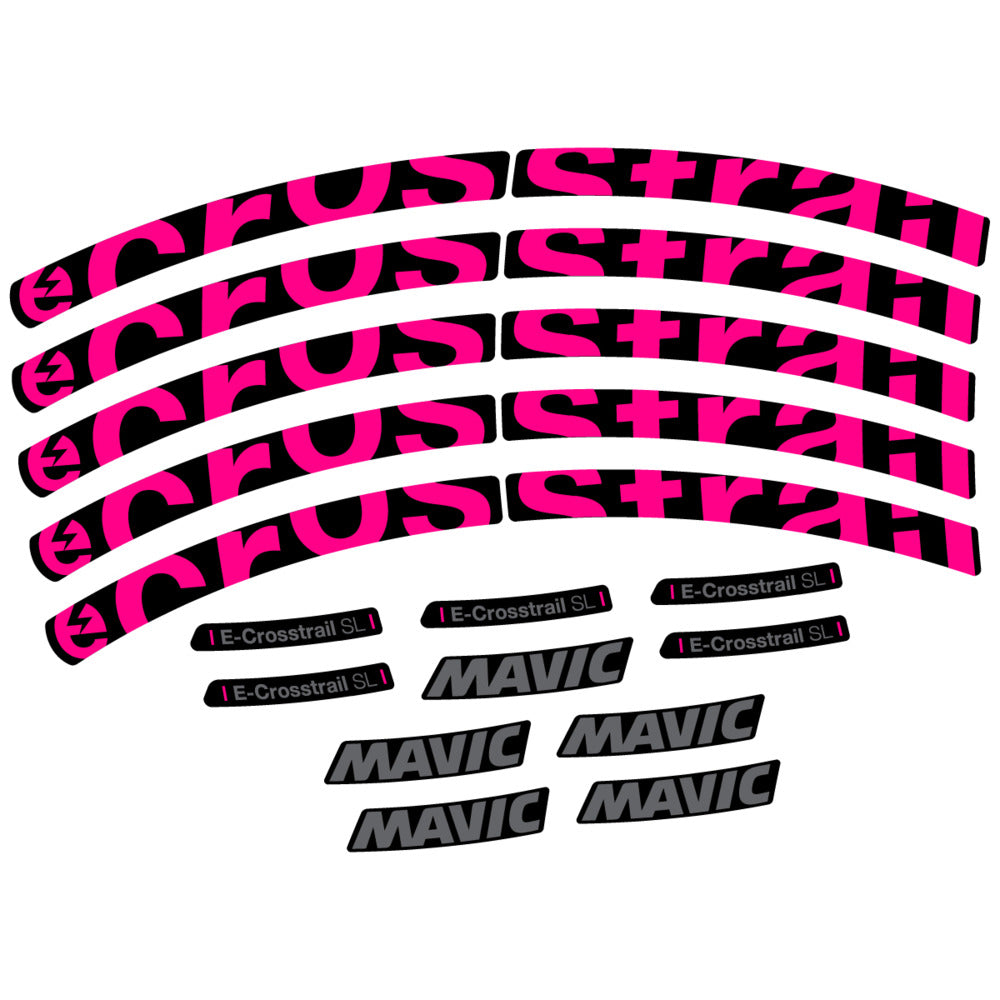 Stickers Compatible Decal Mavic E-Crosstrail SL 2025 compatibles - Autocollants roue vélo VTT