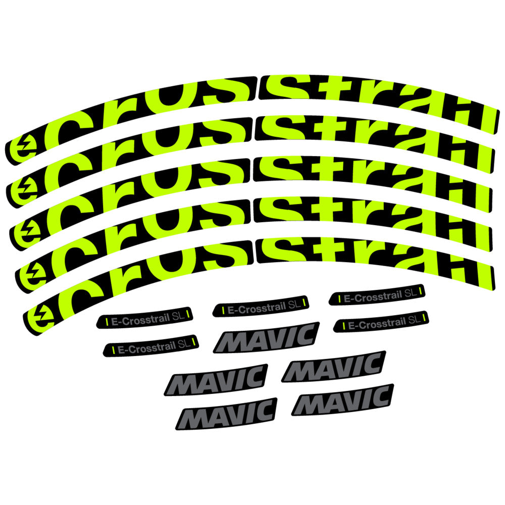 Stickers Compatible Decal Mavic E-Crosstrail SL 2025 compatibles - Autocollants roue vélo VTT