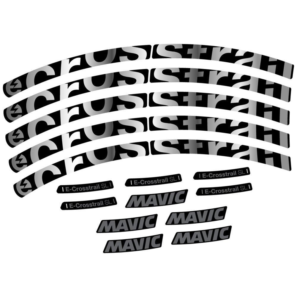 Stickers Compatible Decal Mavic E-Crosstrail SL 2025 compatibles - Autocollants roue vélo VTT