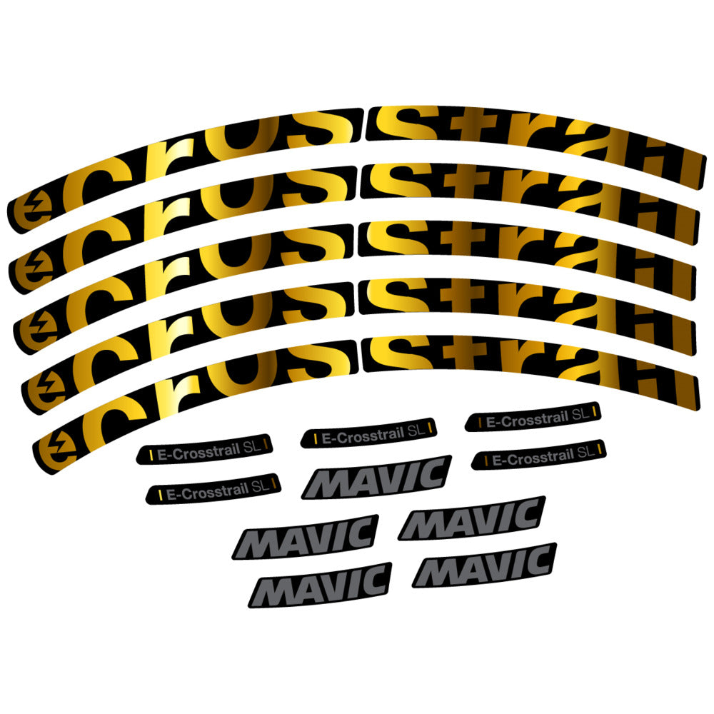 Stickers Compatible Decal Mavic E-Crosstrail SL 2025 compatibles - Autocollants roue vélo VTT