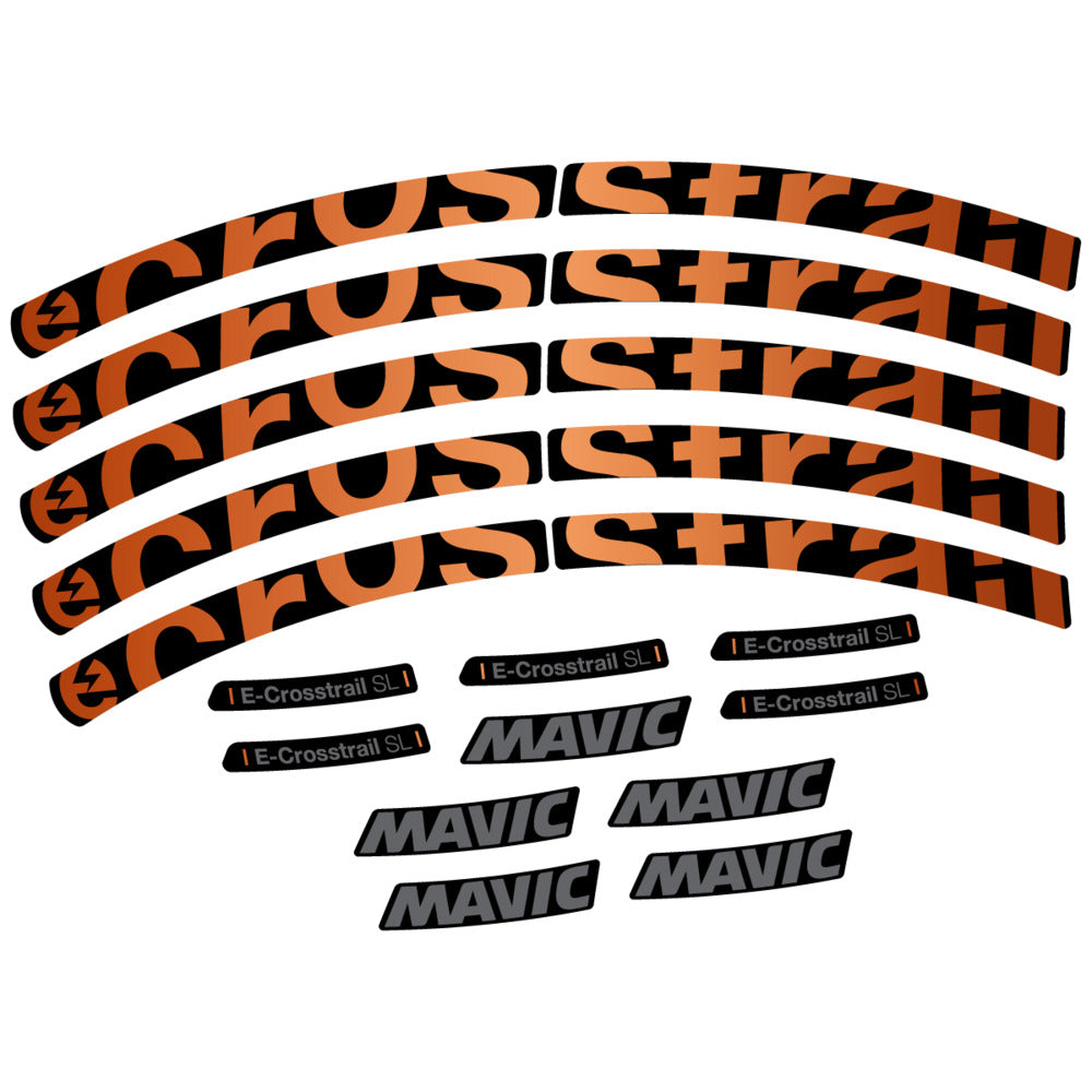Stickers Compatible Decal Mavic E-Crosstrail SL 2025 compatibles - Autocollants roue vélo VTT