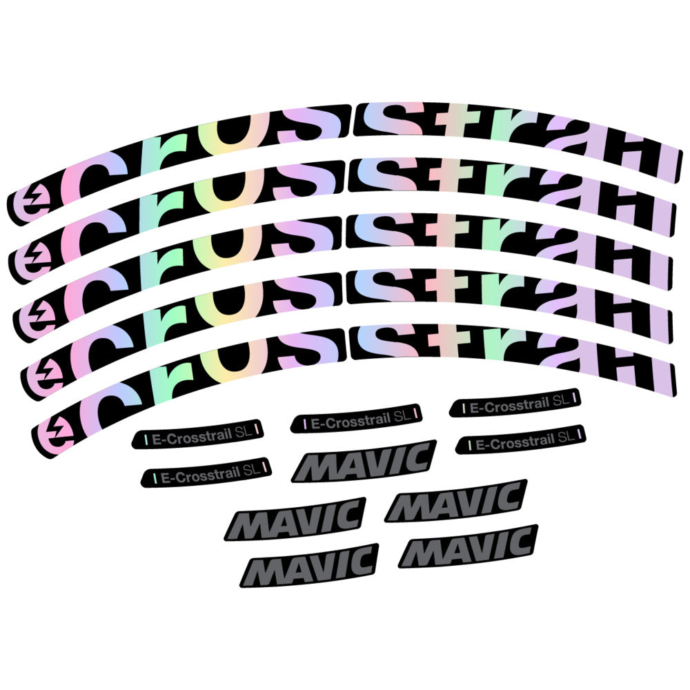 Stickers Compatible Decal Mavic E-Crosstrail SL 2025 compatibles - Autocollants roue vélo VTT