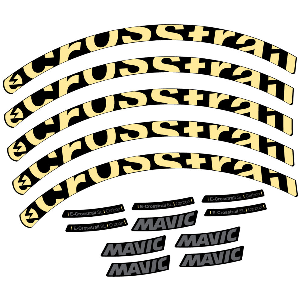 Stickers Compatible Decal Mavic E-Crosstrail SL Carbon 2025 compatibles - Autocollants roue vélo VTT