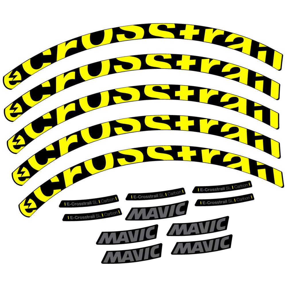 Stickers Compatible Decal Mavic E-Crosstrail SL Carbon 2025 compatibles - Autocollants roue vélo VTT