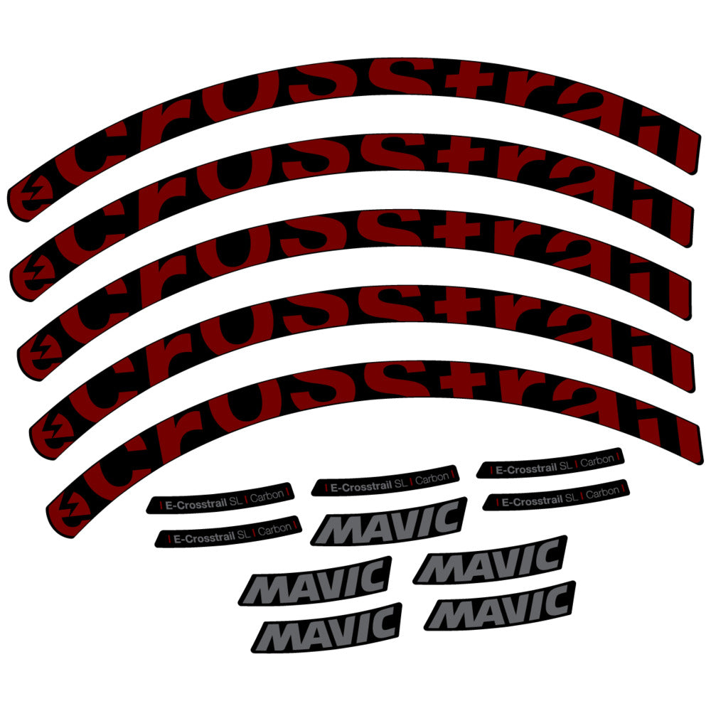 Stickers Compatible Decal Mavic E-Crosstrail SL Carbon 2025 compatibles - Autocollants roue vélo VTT
