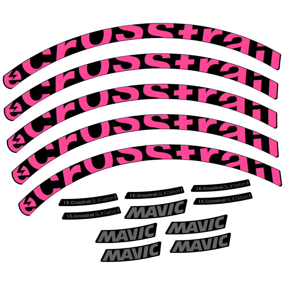 Stickers Compatible Decal Mavic E-Crosstrail SL Carbon 2025 compatibles - Autocollants roue vélo VTT