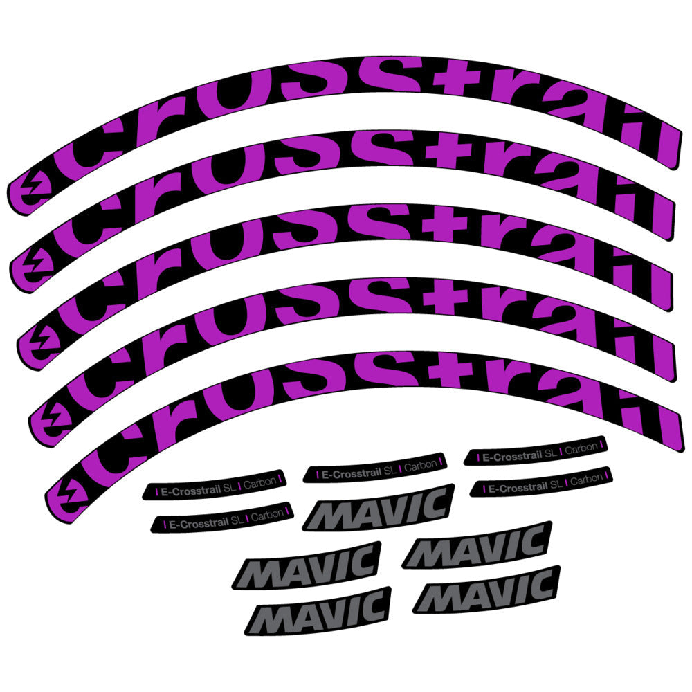Stickers Compatible Decal Mavic E-Crosstrail SL Carbon 2025 compatibles - Autocollants roue vélo VTT