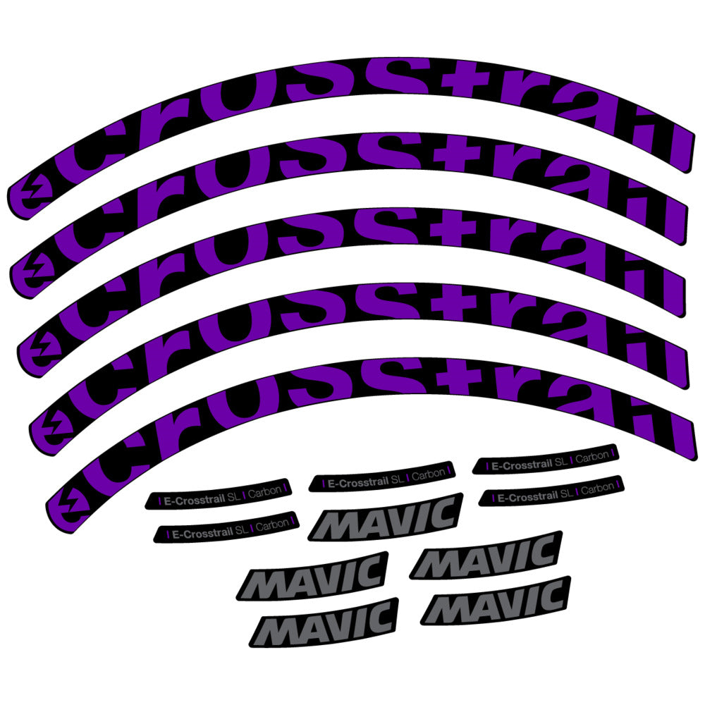 Stickers Compatible Decal Mavic E-Crosstrail SL Carbon 2025 compatibles - Autocollants roue vélo VTT