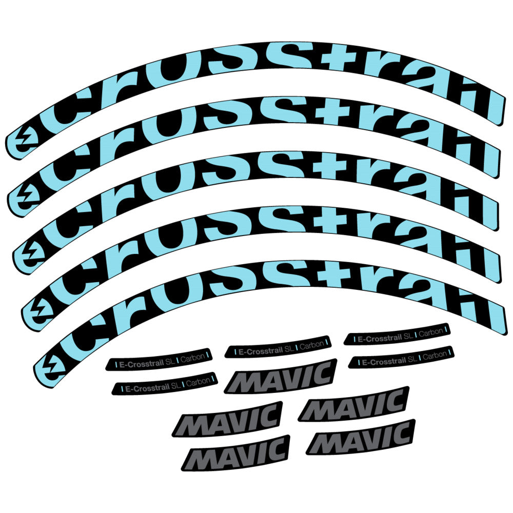 Stickers Compatible Decal Mavic E-Crosstrail SL Carbon 2025 compatibles - Autocollants roue vélo VTT