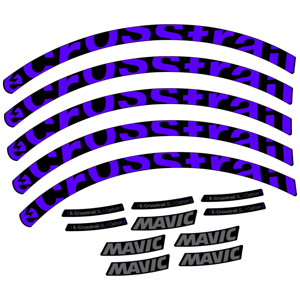 Stickers Compatible Decal Mavic E-Crosstrail SL Carbon 2025 compatibles - Autocollants roue vélo VTT