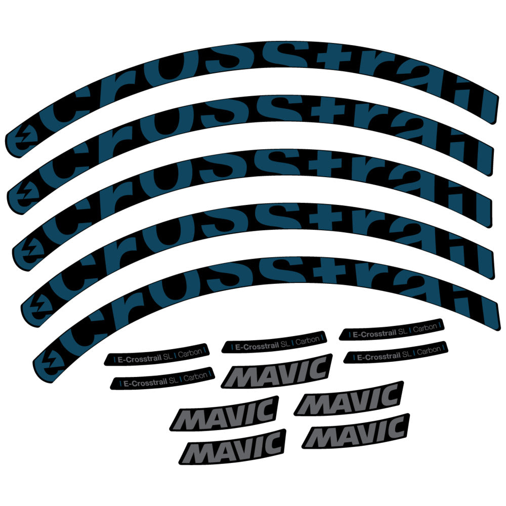 Stickers Compatible Decal Mavic E-Crosstrail SL Carbon 2025 compatibles - Autocollants roue vélo VTT