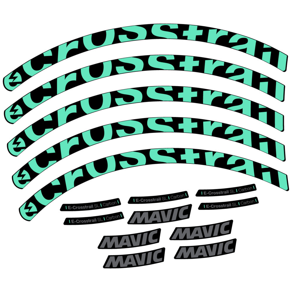 Stickers Compatible Decal Mavic E-Crosstrail SL Carbon 2025 compatibles - Autocollants roue vélo VTT